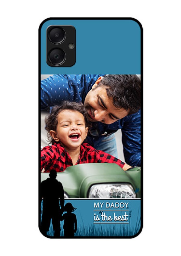 Galaxy M05 Custom Glass Phone Case - Best Dad Design