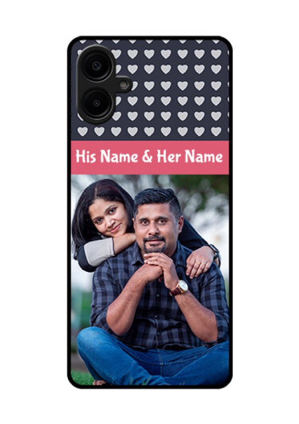 Galaxy M06 Custom Glass Phone Case - Love Symbols Design
