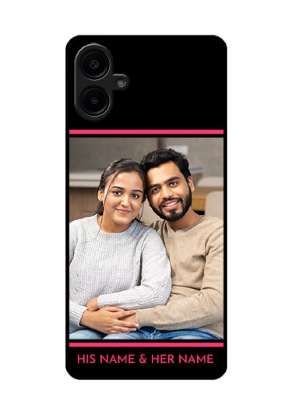 Galaxy M06 Custom Glass Phone Case - With Add Text Design
