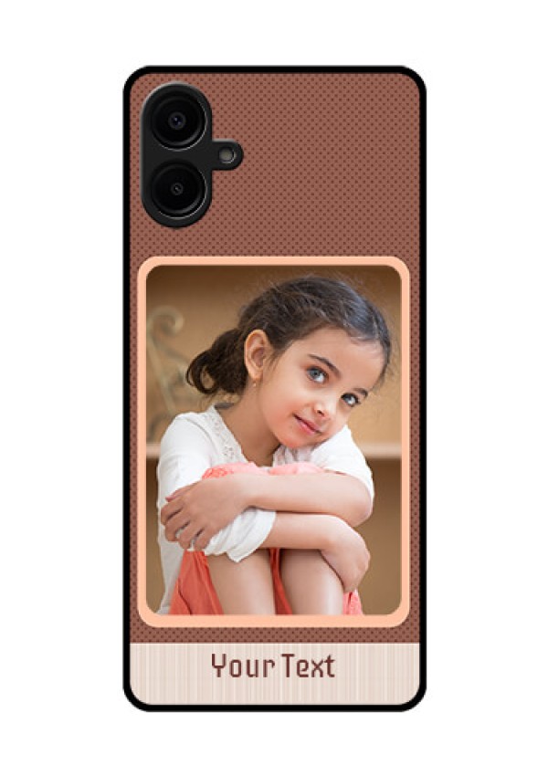 Galaxy M06 Custom Glass Phone Case - Simple Pic Upload Design