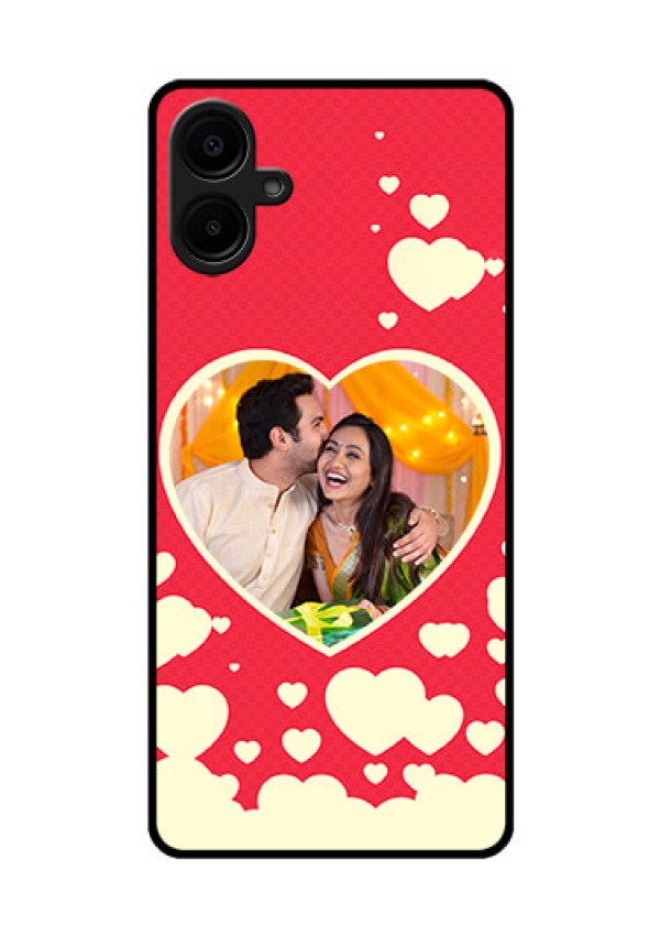 Galaxy M06 Custom Glass Phone Case - Love Symbols Phone Cover Design