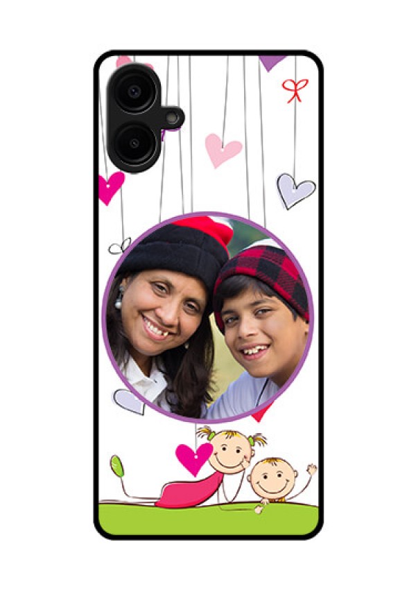 Galaxy M06 Custom Glass Phone Case - Cute Kids Phone Case Design
