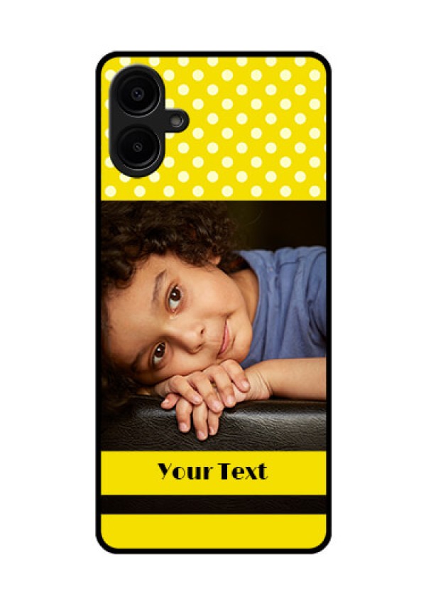 Galaxy M06 Custom Glass Phone Case - Bright Yellow Case Design