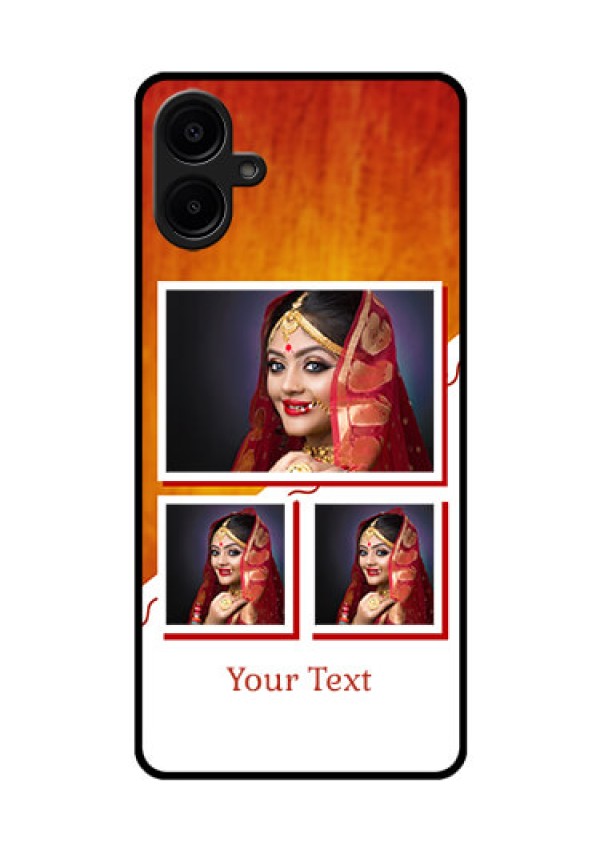 Galaxy M06 Custom Glass Phone Case - Wedding Memories Design