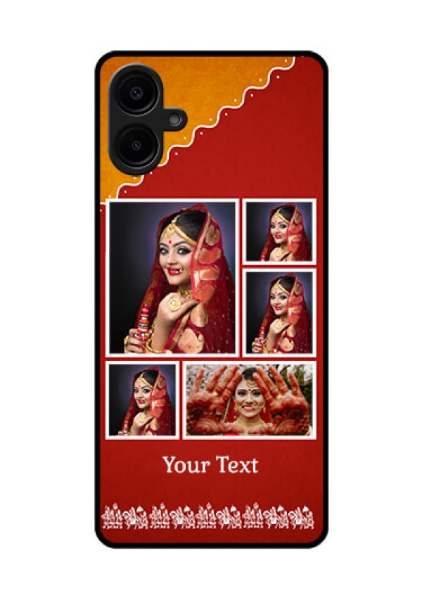 Galaxy M06 Custom Glass Phone Case - Wedding Pic Upload Design