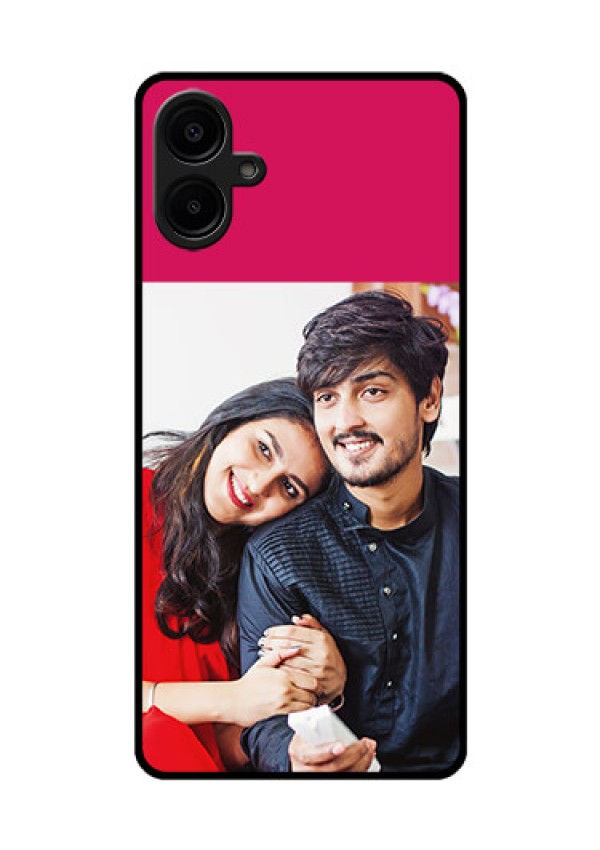 Galaxy M06 Custom Glass Phone Case - Anniversary Cover Design