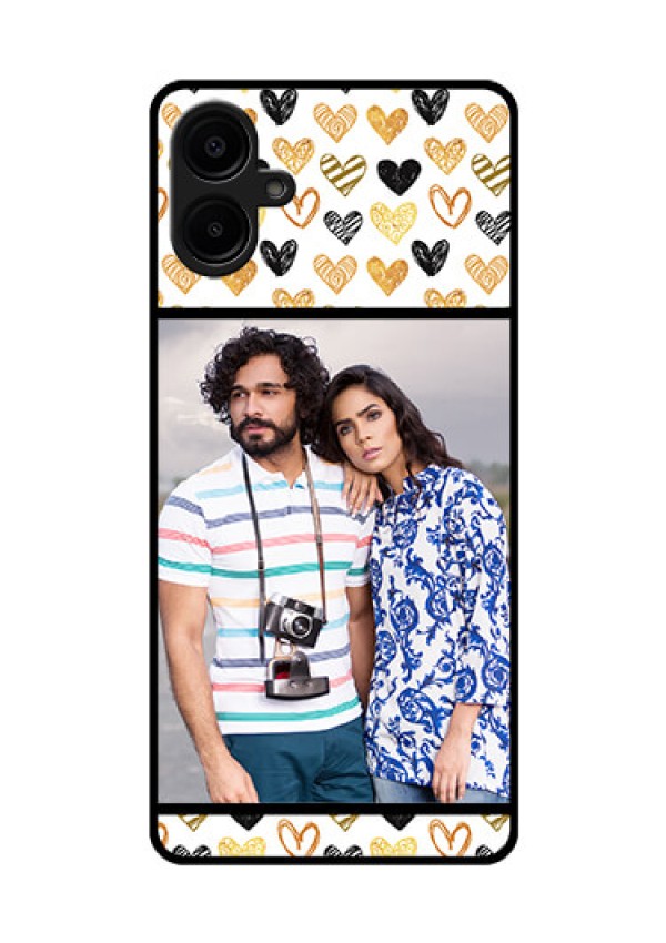 Galaxy M06 Custom Glass Phone Case - Love Symbol Design