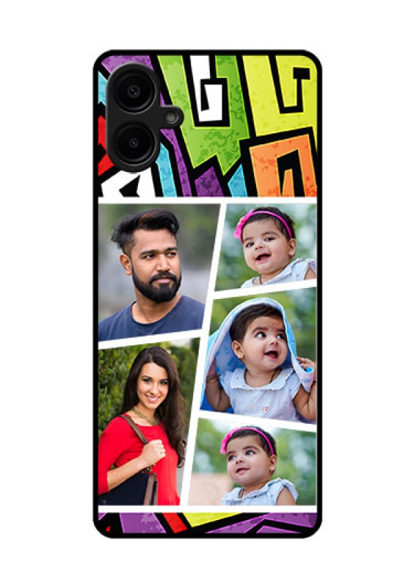 Galaxy M06 Custom Glass Phone Case - Graffiti Pattern Design