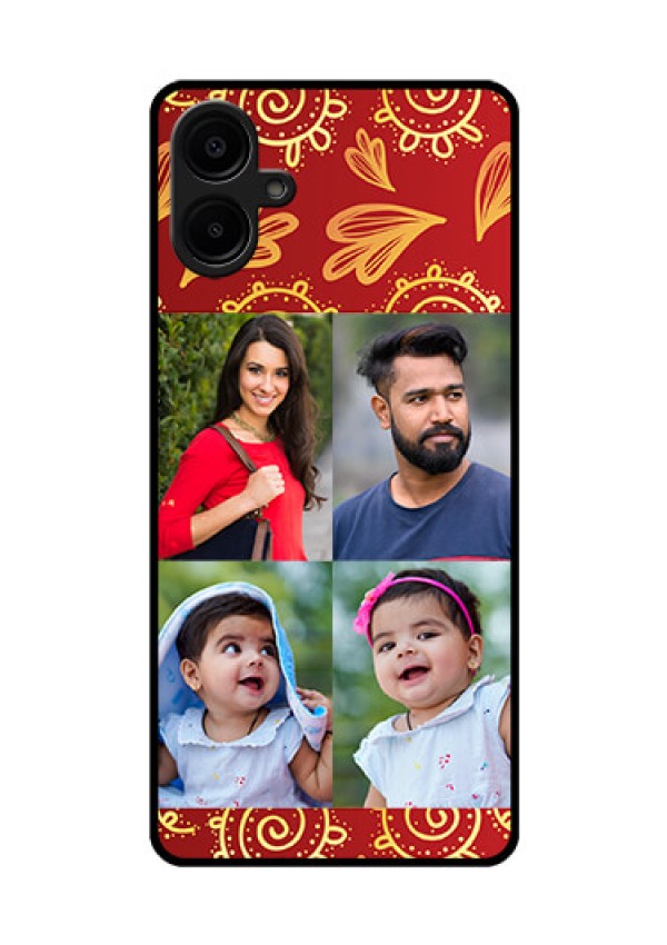 Galaxy M06 Custom Glass Phone Case - 4 Image Traditional Design