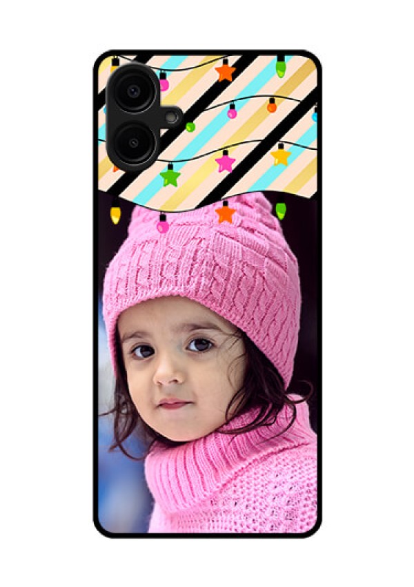Galaxy M06 Custom Glass Phone Case - Lights Hanging Design