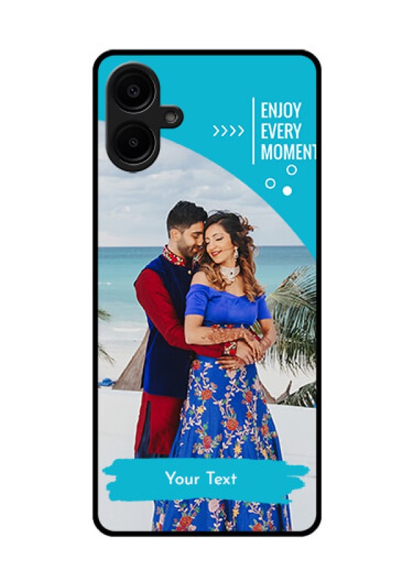 Galaxy M06 Custom Glass Phone Case - Happy Moment Design