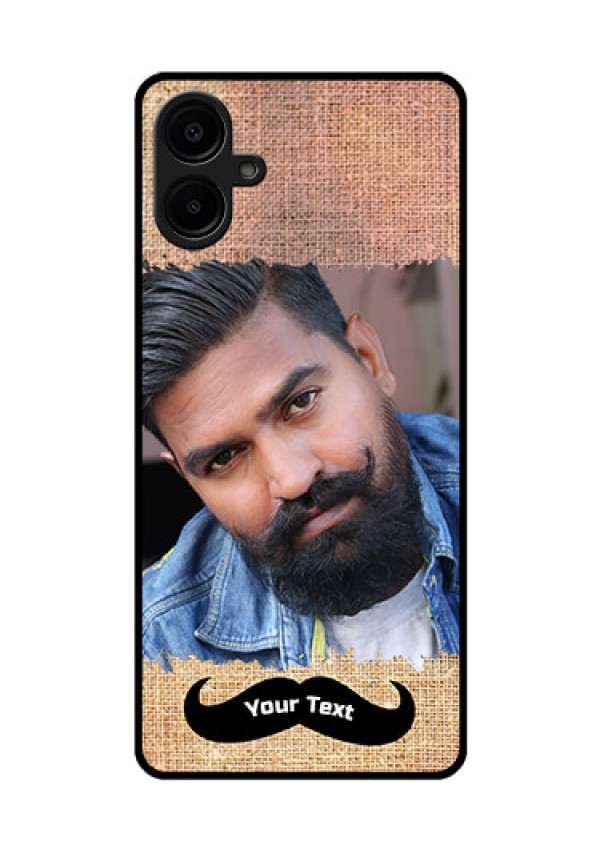 Galaxy M06 Custom Glass Phone Case - With Texture Design