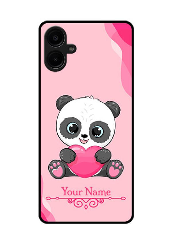 Galaxy M06 Custom Glass Phone Case - Cute Panda Design