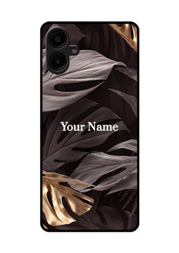 Galaxy M06 Custom Glass Phone Case - Wild Leaves Digital Paint Design