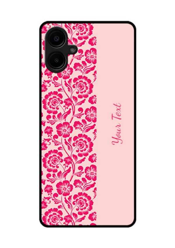 Galaxy M06 Custom Glass Phone Case - Attractive Floral Pattern Design