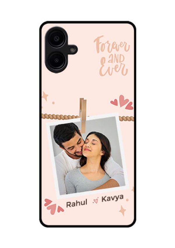 Galaxy M06 Custom Glass Phone Case - Forever And Ever Love Design