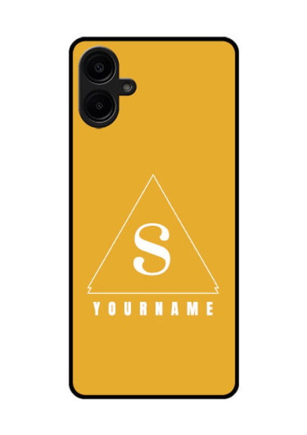 Galaxy M06 Custom Glass Phone Case - Simple Triangle Design