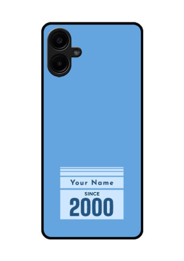 Galaxy M06 Custom Glass Phone Case - Custom Year Of Birth Design