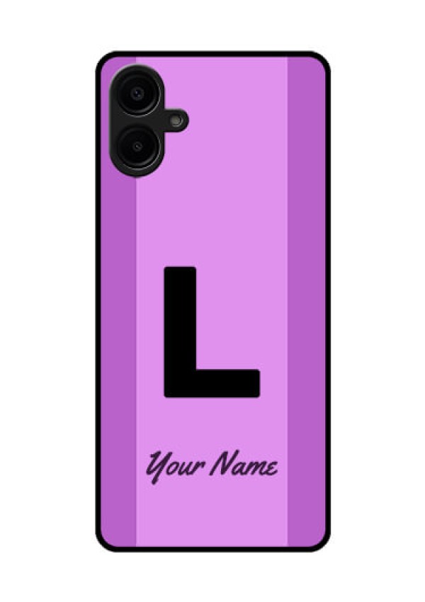 Galaxy M06 Custom Glass Phone Case - Tricolor Custom Text Design