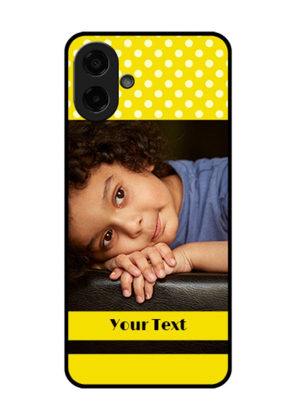 Samsung Galaxy M07 Custom Glass Phone Case - Bright Yellow Case Design