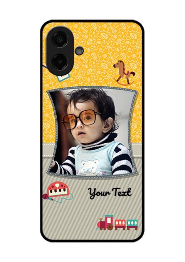 Samsung Galaxy M07 Custom Glass Phone Case - Baby Picture Upload Design