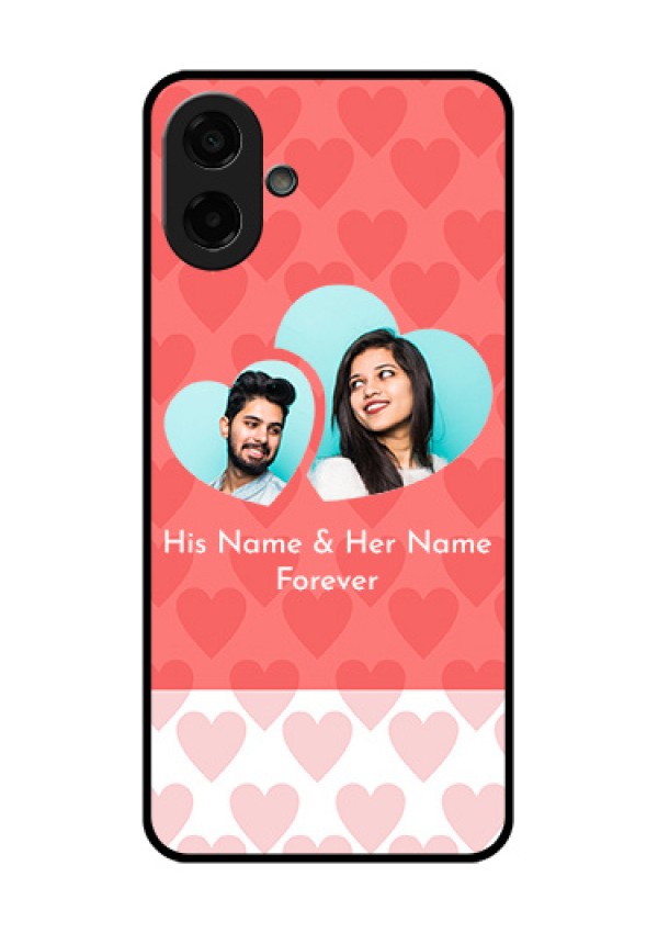 Samsung Galaxy M07 Custom Glass Phone Case - Couple Pic Upload Design