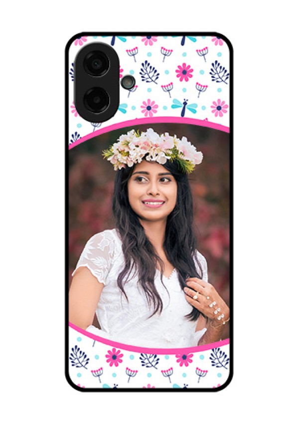 Samsung Galaxy M07 Custom Glass Phone Case - Colorful Flower Design