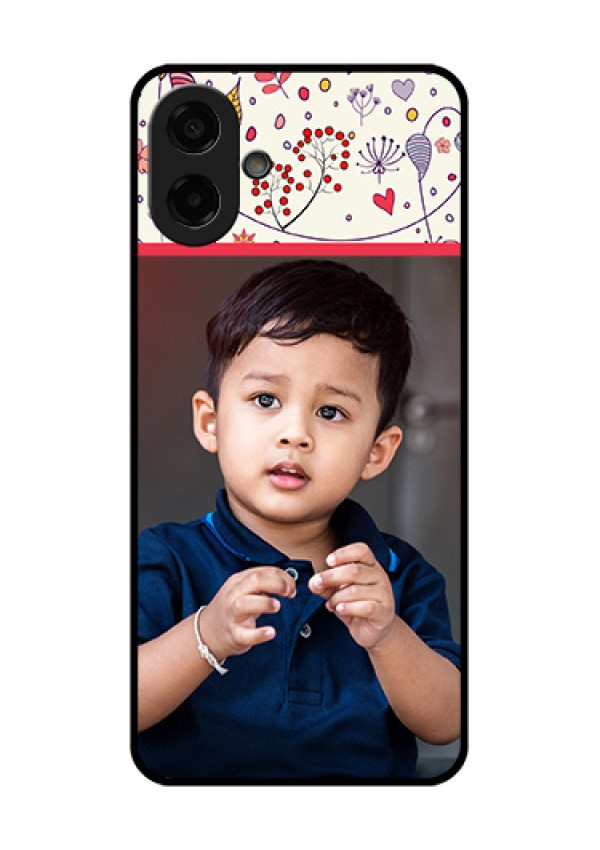 Samsung Galaxy M07 Custom Glass Phone Case - Premium Floral Design