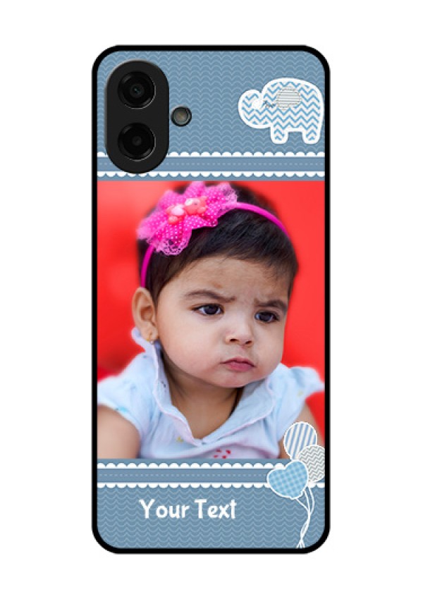Samsung Galaxy M07 Custom Glass Phone Case - With Kids Pattern Design