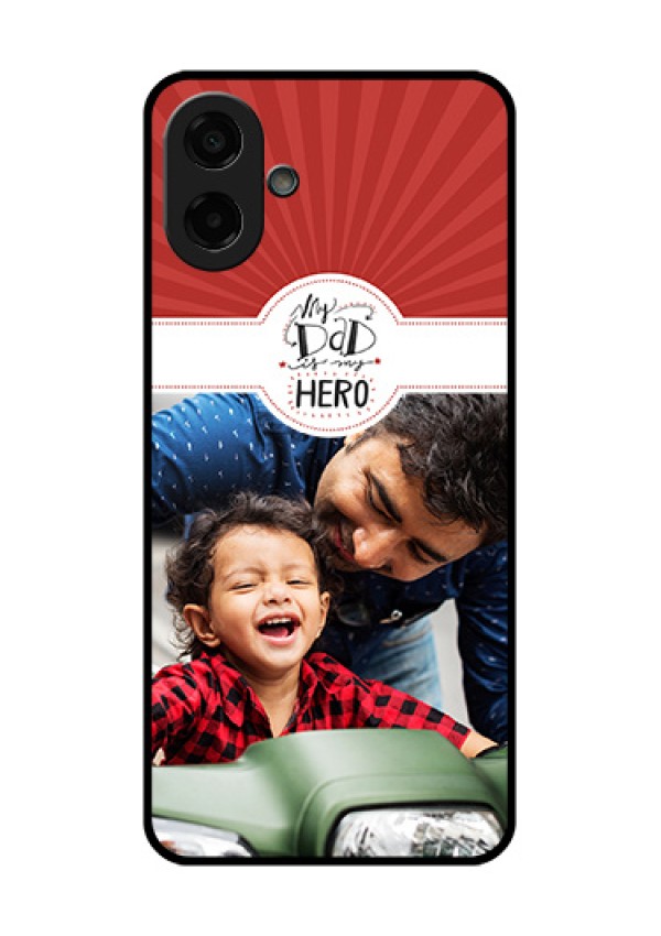 Samsung Galaxy M07 Custom Glass Phone Case - My Dad Hero Design