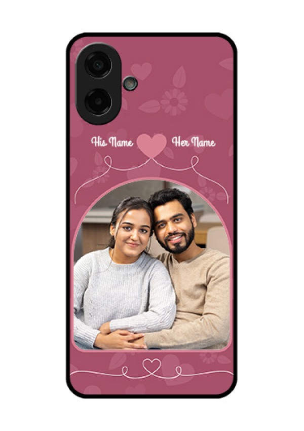 Samsung Galaxy M07 Custom Glass Phone Case - Love Floral Design