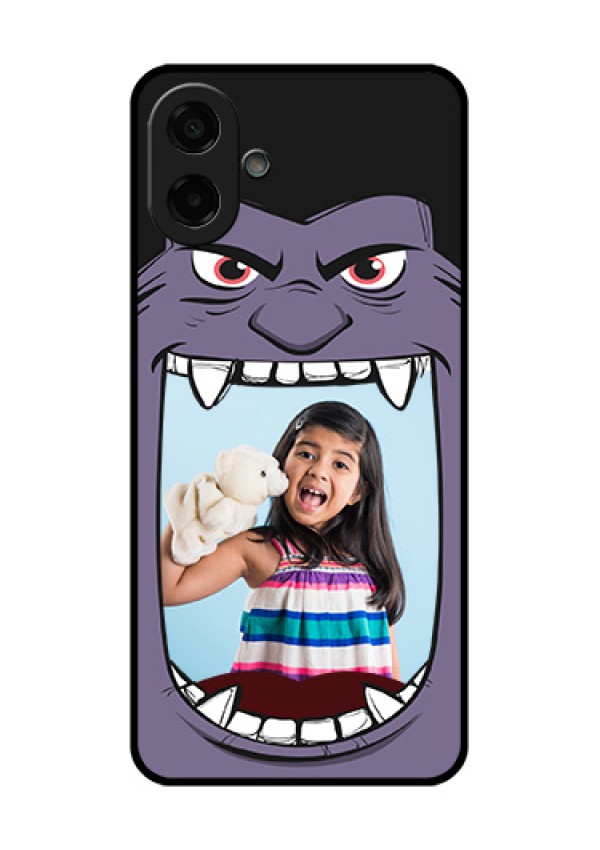 Samsung Galaxy M07 Custom Glass Phone Case - Angry Monster Design