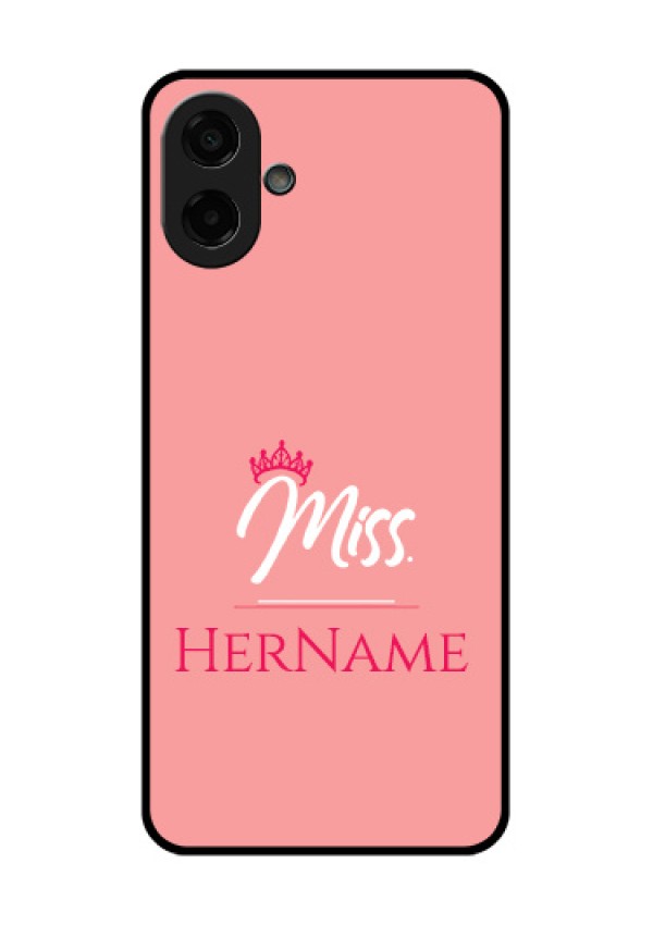 Samsung Galaxy M07 Custom Glass Phone Case - Mrs With Name Design