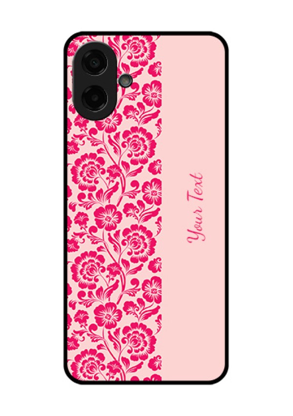 Samsung Galaxy M07 Custom Glass Phone Case - Attractive Floral Pattern Design