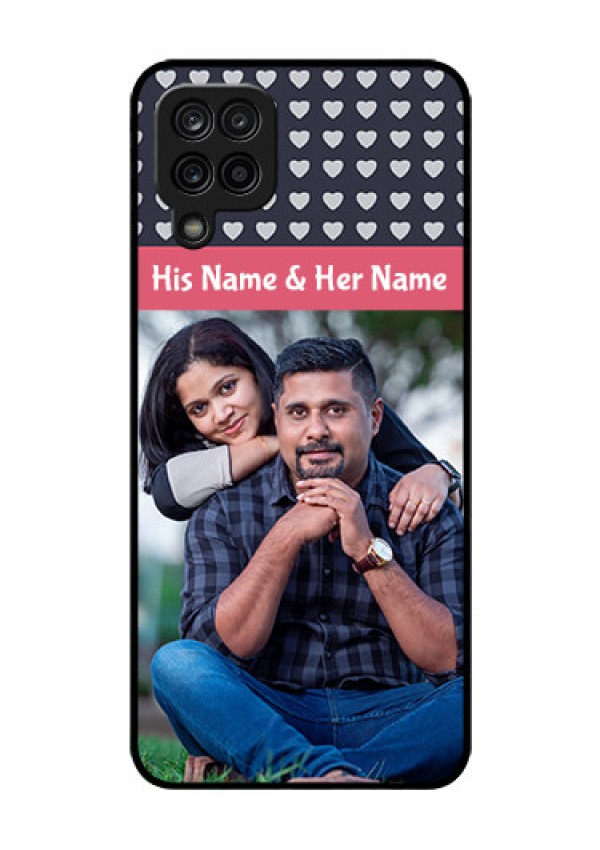Galaxy M12 Custom Glass Mobile Case - Love Symbols Design