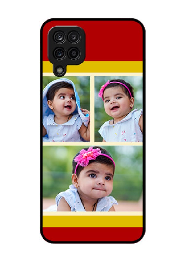 Galaxy M12 Custom Glass Mobile Case - Multiple Pic Upload Design