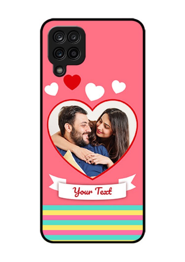 Galaxy M12 Photo Printing on Glass Case - Love Doodle Design