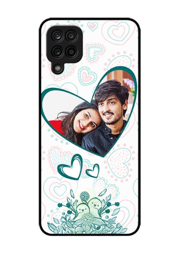 Galaxy M12 Photo Printing on Glass Case - Premium Couple Design