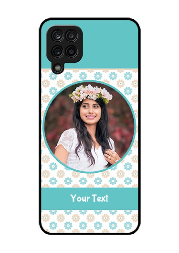 Galaxy M12 Custom Glass Mobile Case - Beautiful Flowers Design