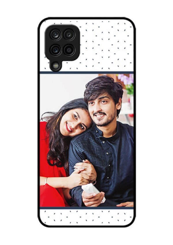 Galaxy M12 Personalized Glass Phone Case - Premium Dot Design