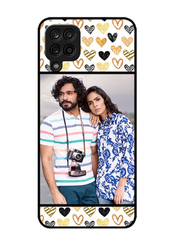 Galaxy M12 Photo Printing on Glass Case - Love Symbol Design