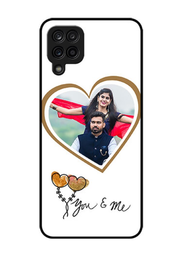 Galaxy M12 Custom Glass Mobile Case - You & Me Design
