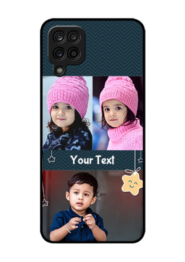Galaxy M12 Custom Glass Mobile Case - Hanging Stars Design