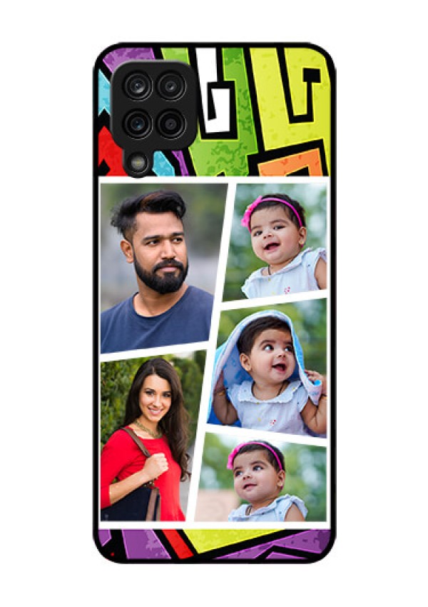 Galaxy M12 Custom Glass Phone Case - Graffiti pattern Design