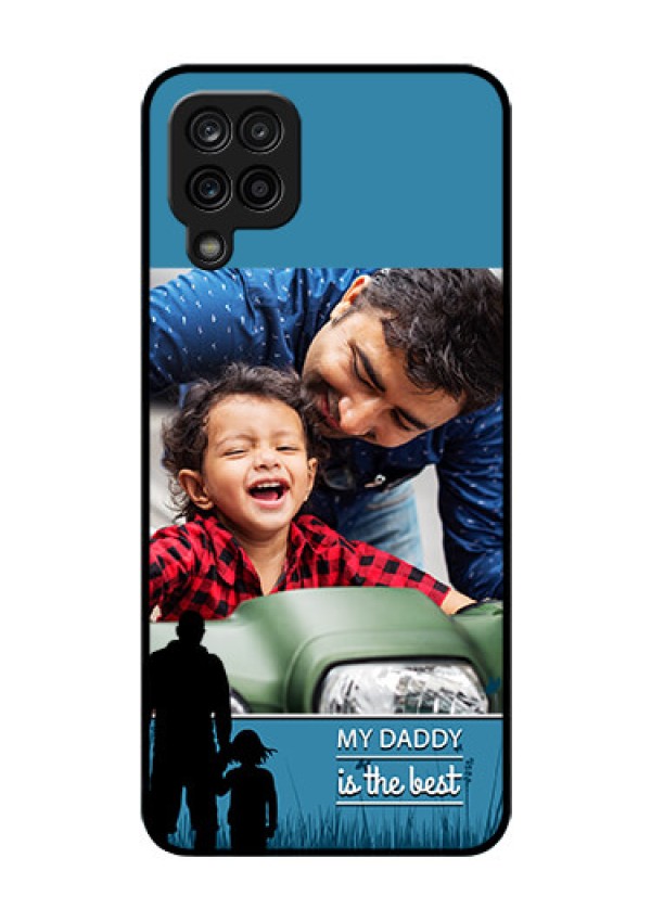 Galaxy M12 Custom Glass Mobile Case - Best dad design 