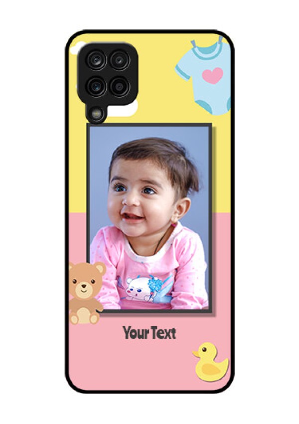 Galaxy M12 Photo Printing on Glass Case - Kids 2 Color Design