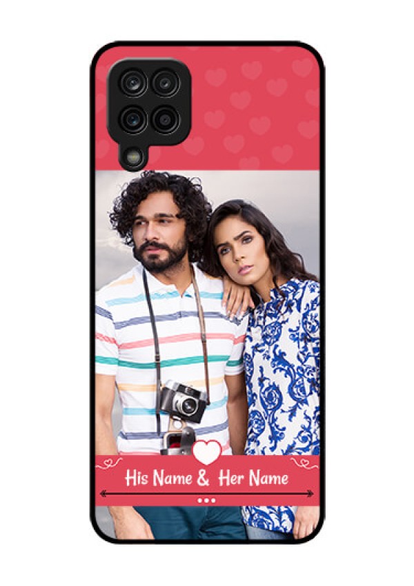 Galaxy M12 Photo Printing on Glass Case - Simple Love Design