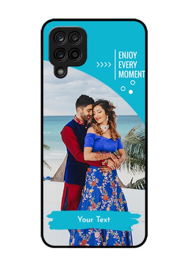 Galaxy M12 Custom Glass Mobile Case - Happy Moment Design