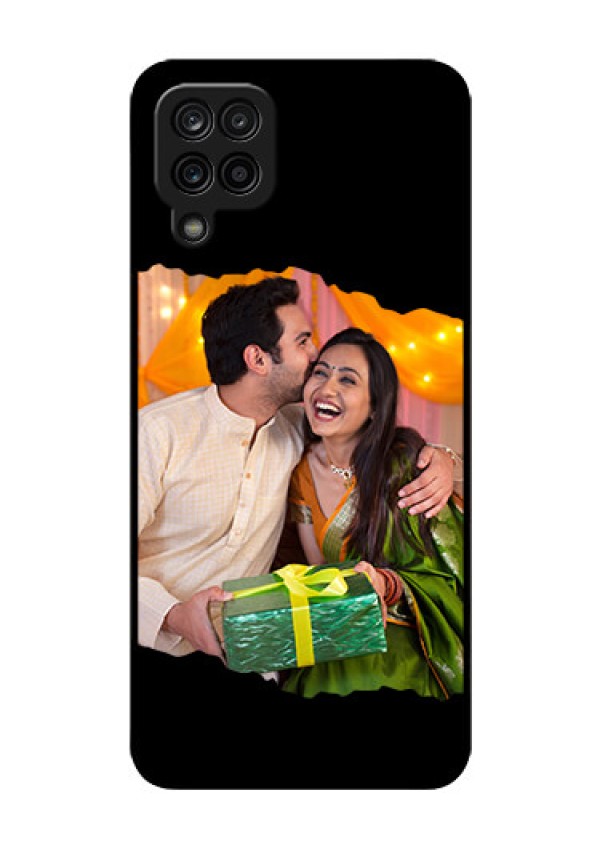 Galaxy M12 Custom Glass Phone Case - Tear-off Design