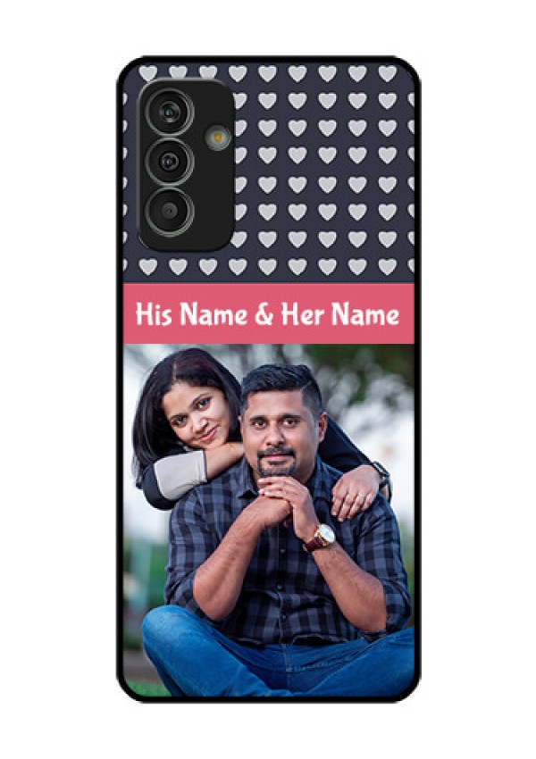 Galaxy M13 4G Custom Glass Mobile Case - Love Symbols Design